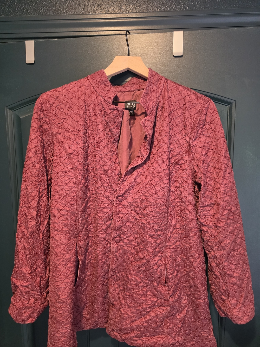 Eileen Fisher Quilted Pink Jacket